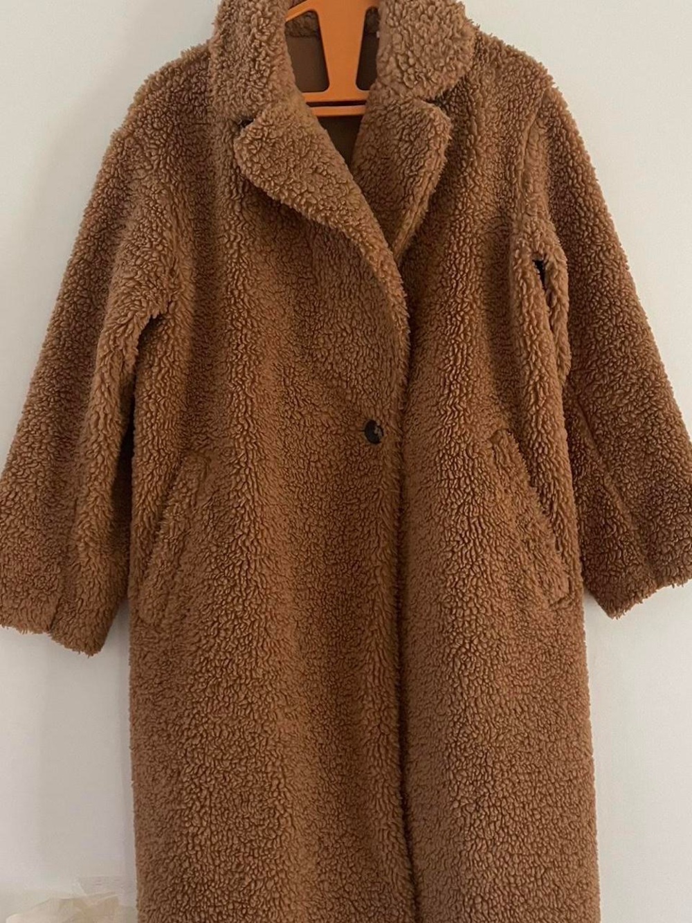 Uniqlo Women's Teddy Coat in Brown